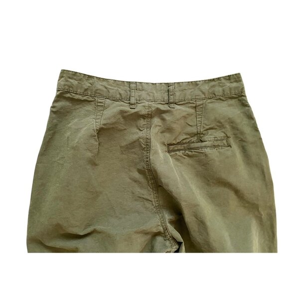 Zara Womens Army Green Wide Straight Leg Cinched at Knees Pants Size 8 Hipster - Picture 4 of 7